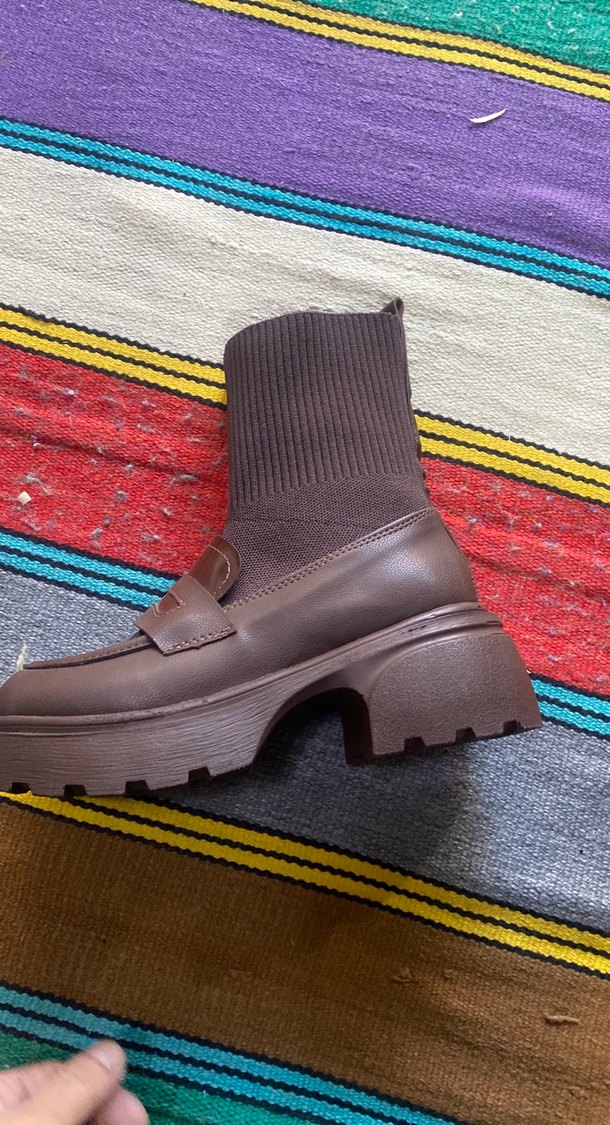 Kahverengi Tokalı Kadın Platform Loafer - Görsel 2