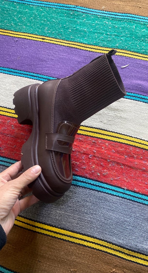 Kahverengi Tokalı Kadın Platform Loafer - Görsel 4