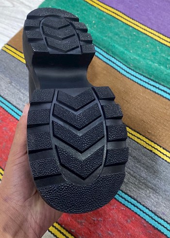 Siyah Platform Topuklu Tokalı Kadın Loafer - Görsel 4