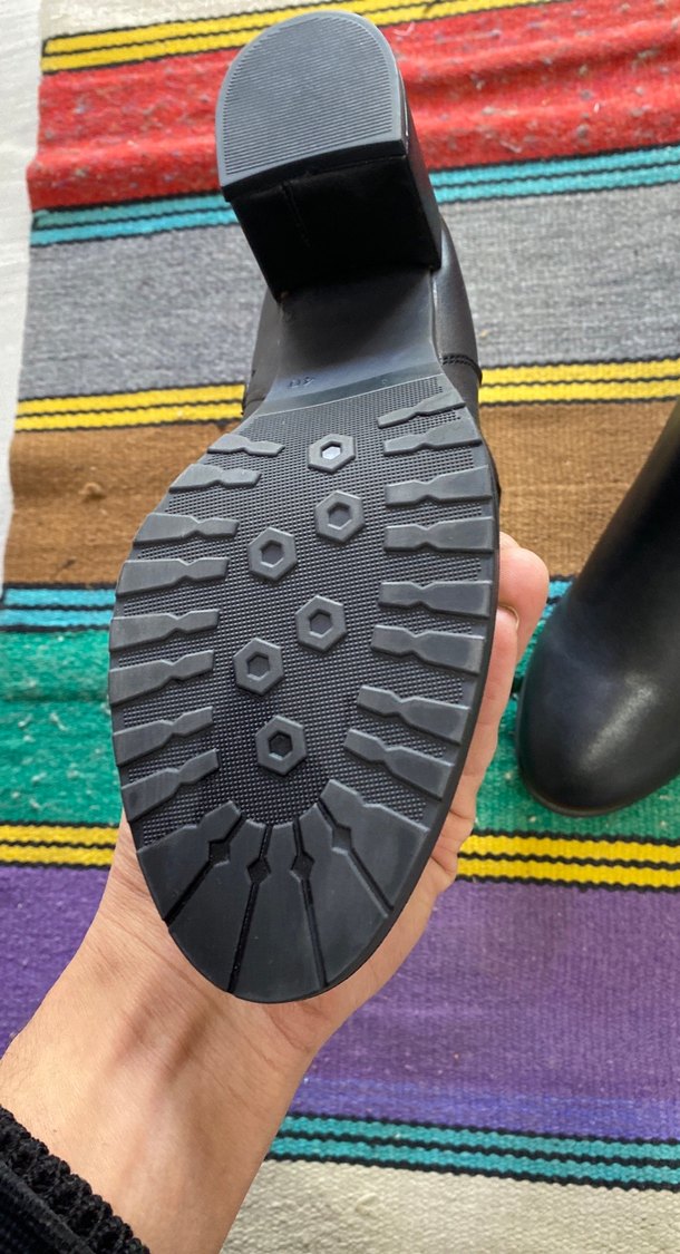 Siyah Deri Kadın Topuklu Bot topuk 6 cm - Görsel 3