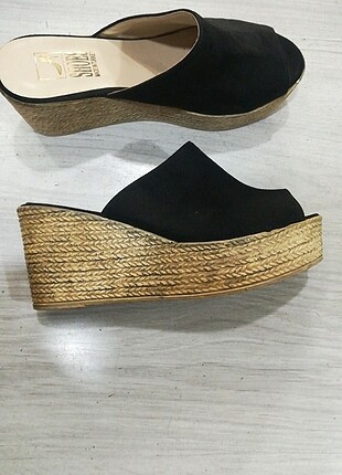 Siyah süet deri topuk 10 cm pilatforum 5cm 