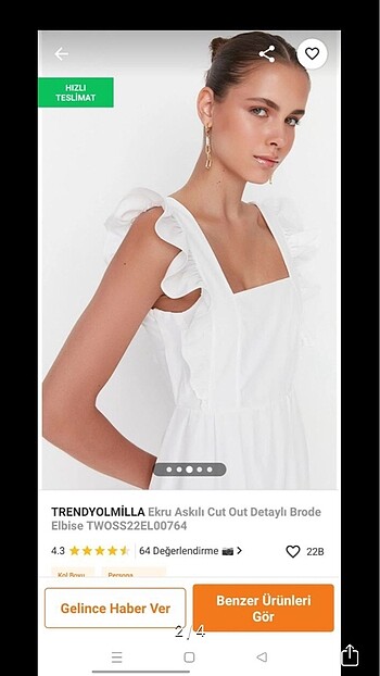 Trendyol & Milla Milla sırtı açık midi elbise