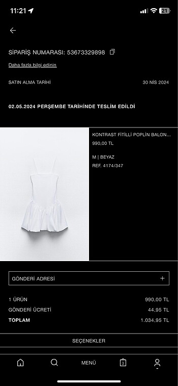 Zara Zara poplin elbise
