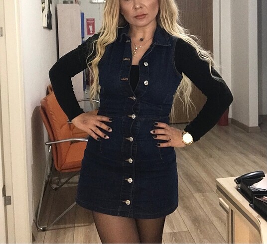 s Beden lacivert Renk Mango kot mini elbise