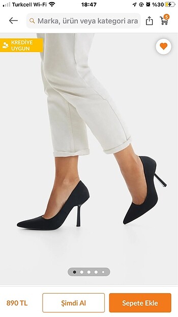 38 Beden siyah Renk Bershka Stiletto