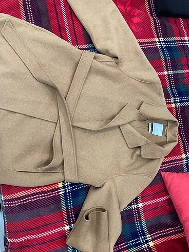 xxl Beden camel Renk Mango Kemerli El Yapımı Palto