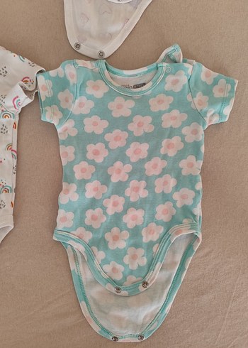Kız Bebek Kısa Kollu çıtçıtlı Body Seti - Görsel 3