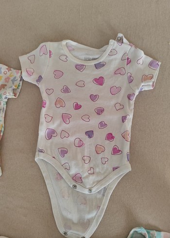 Kız Bebek Kısa Kollu çıtçıtlı Body Seti - Görsel 5