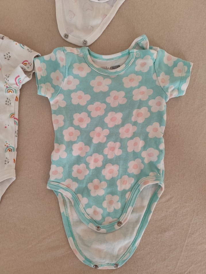 Kız Bebek Kısa Kollu çıtçıtlı Body Seti - Görsel 3