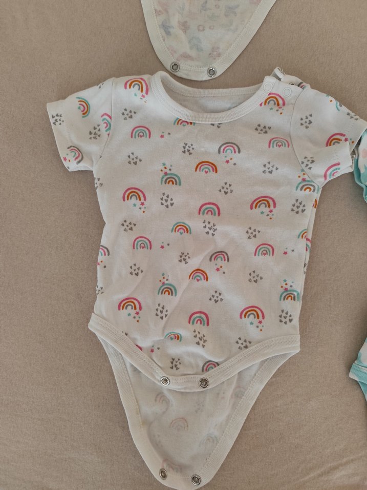 Kız Bebek Kısa Kollu çıtçıtlı Body Seti - Görsel 4