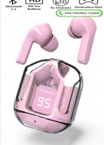 Pembe Bluetooth Kulaklıklar, Su Geçirmez, Oyunculara Özel