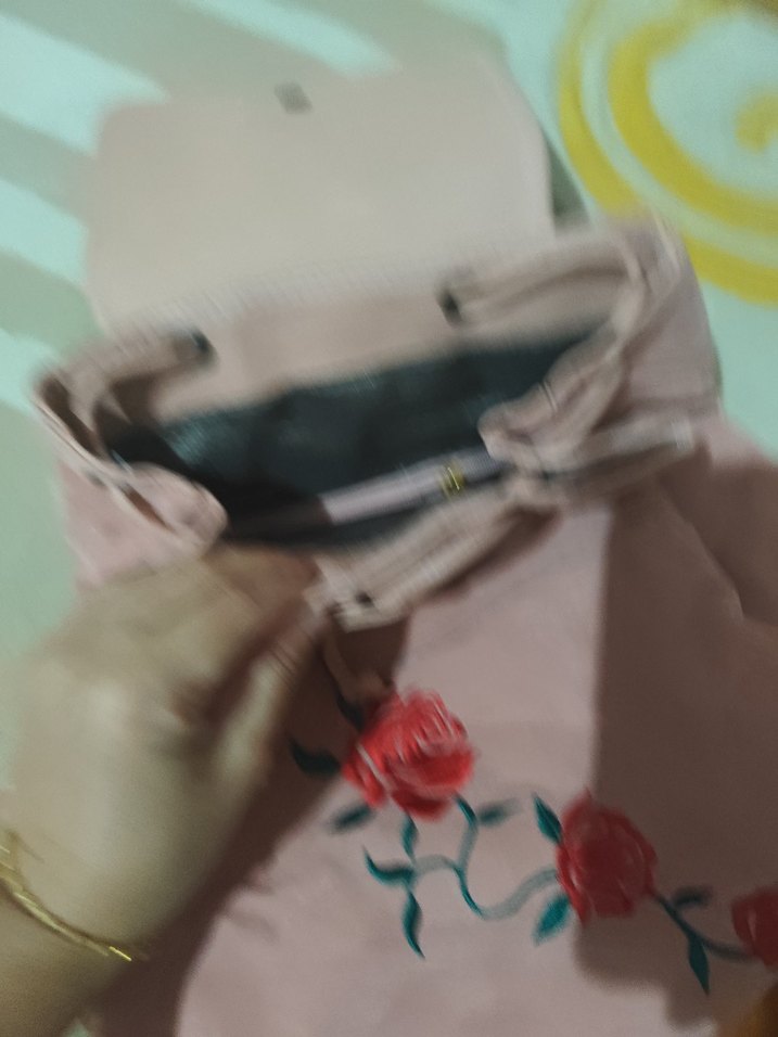 Nakışlı Pembe Süet Kadın Sırt Çantası - Görsel 2