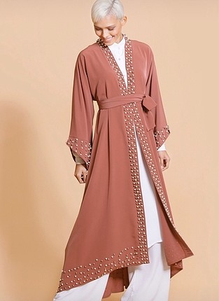 Gül kurusu abaya (kimona )