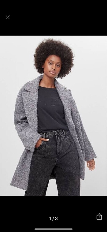 Bershka kaban yeni gibi tertemiz bir iki deda giyildi