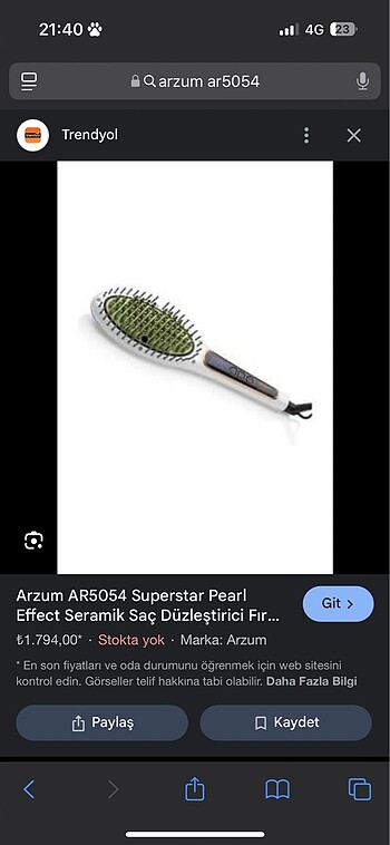 Arzum saç düzleştirici
