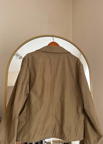 Düğmeli Bej Süet Erkek Ceket - Görsel 3