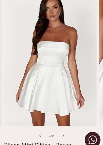 Straplez Beyaz Mini Elbise - Görsel 3