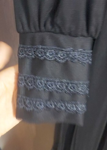 m Beden Uzun Siyah Kadın Elbise