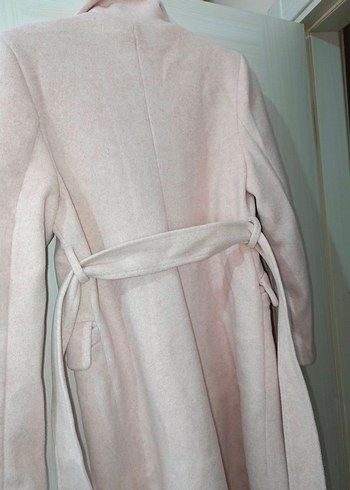 Pembe Uzun Düğmeli Kadın Kaban - Görsel 8