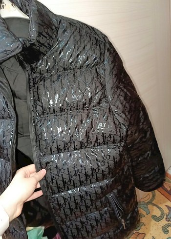 Siyah Fermuarlı Kadın Kışlık Mont - Görsel 5