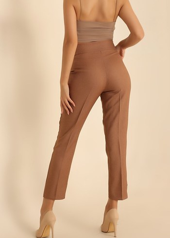 Kadın Süet Kemerli Pantolon - Görsel 4