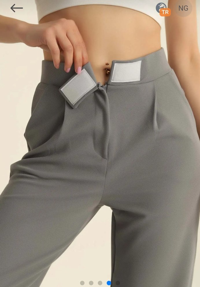 jakarlı pantolon - Görsel 3