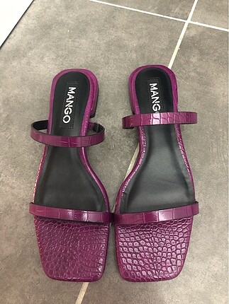 38 Beden bordo Renk Mango terlik