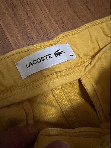 l Beden sarı Renk Lacoste koton kumaş spor mini etek