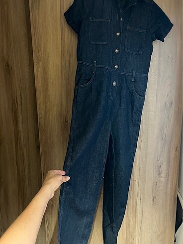 Yazlık kısa kollu kot tulum sıfır defosuz ürün