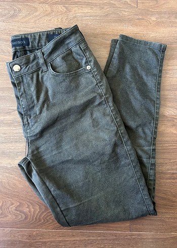 Network Orjinal Network Haki Kadin Denim Pantolon Skinny