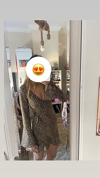 H&M Leopar Desenli Elbise