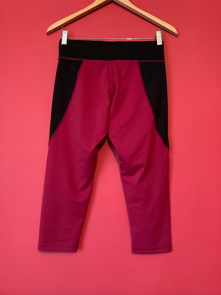 Kadın Penti Bordo Spor Midi Tayt - Görsel 4