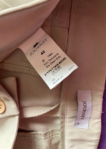 Journey bej kumaş pantalon - Görsel 6