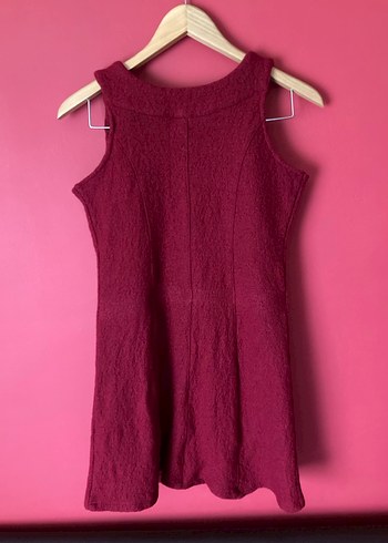 Şule Butik Bordo Kadın Kolsuz Yün Elbise - Görsel 4