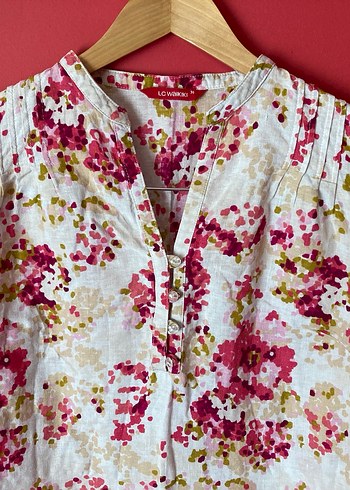 Lc Waikiki Çiçek Desenli Bohem Keten Bluz - Görsel 3
