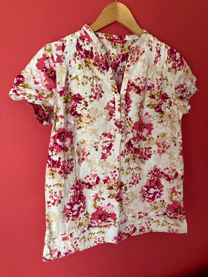 Lc Waikiki Çiçek Desenli Bohem Keten Bluz - Görsel 2