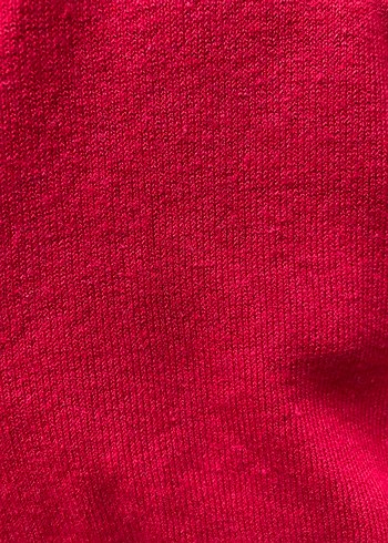 Kırmızı V Yaka Colins Kadın Triko - Görsel 5