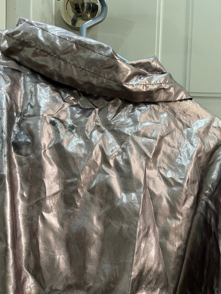 Metalik Parlak Kahverengi Kadın Ceket - Görsel 4