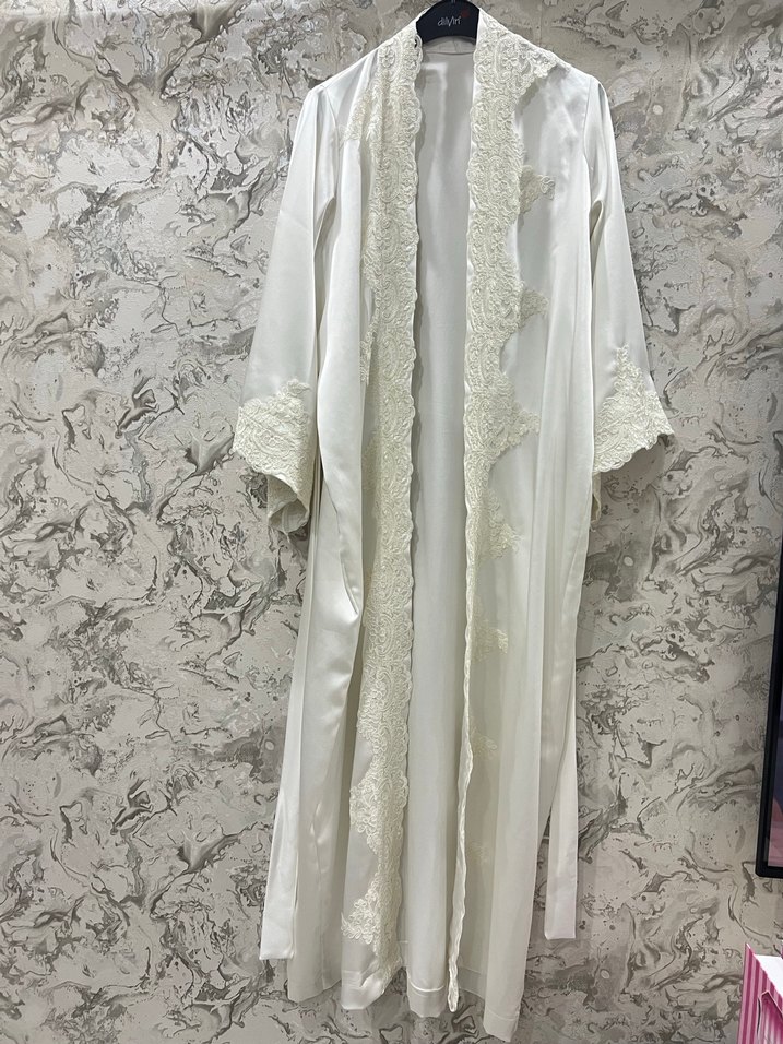 İpek saten Lohusa Sabahlığı - Görsel 2