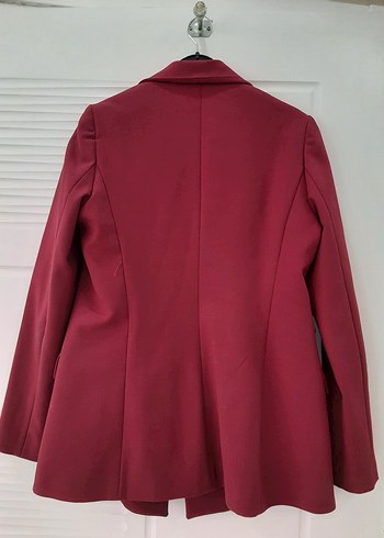 Mürdüm  Düğmeli Kadın Blazer Ceket - Görsel 2