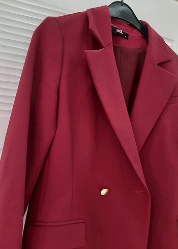 Mürdüm  Düğmeli Kadın Blazer Ceket - Görsel 5