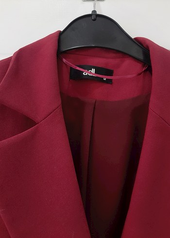 Mürdüm  Düğmeli Kadın Blazer Ceket - Görsel 4