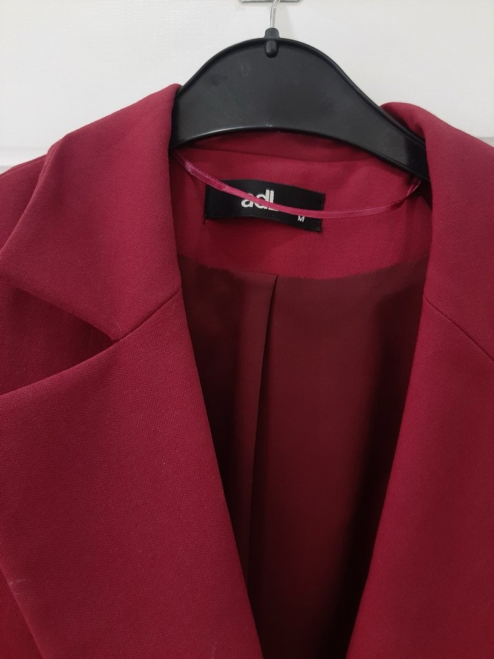 Mürdüm  Düğmeli Kadın Blazer Ceket - Görsel 4