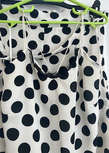 Uzun Puantiyeli pantolonlu takım - Görsel 2