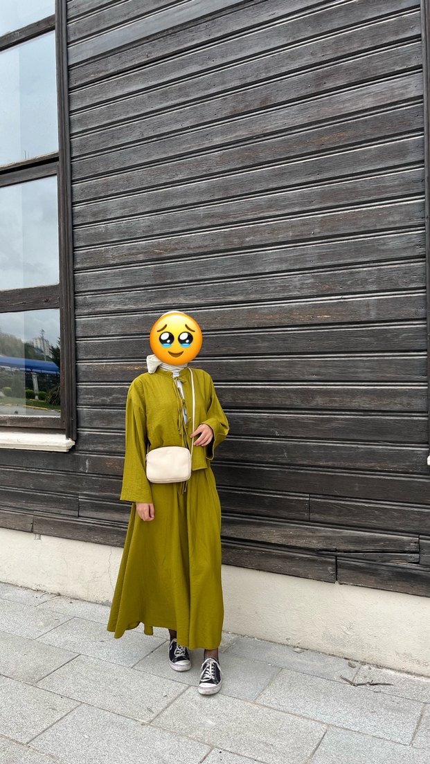 Kadın Haki Uzun etek - Görsel 2