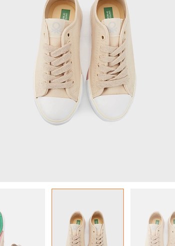 Bej Kadın Spor Ayakkabı Platform Tabanlı - Görsel 2