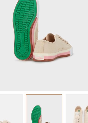 Bej Kadın Spor Ayakkabı Platform Tabanlı - Görsel 3