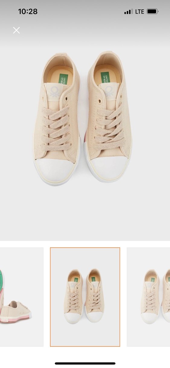 Bej Kadın Spor Ayakkabı Platform Tabanlı - Görsel 2