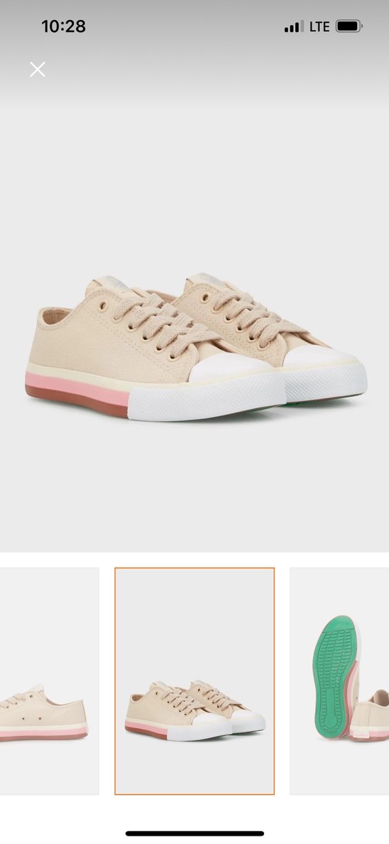 Bej Kadın Spor Ayakkabı Platform Tabanlı - Görsel 4