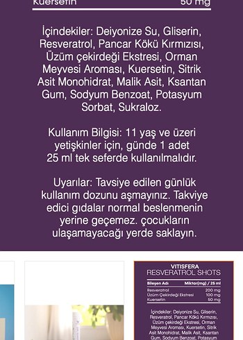 Verite Vitisfera Resveratrol Shots 20'li - Görsel 4